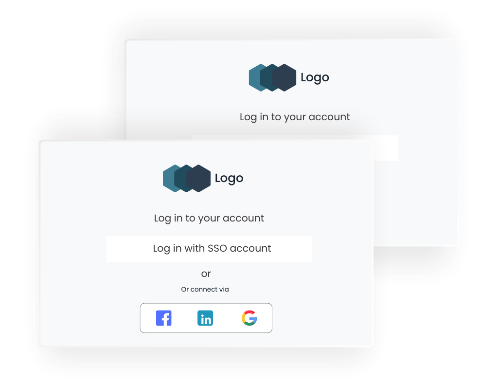 Single sign-on login screen mockup