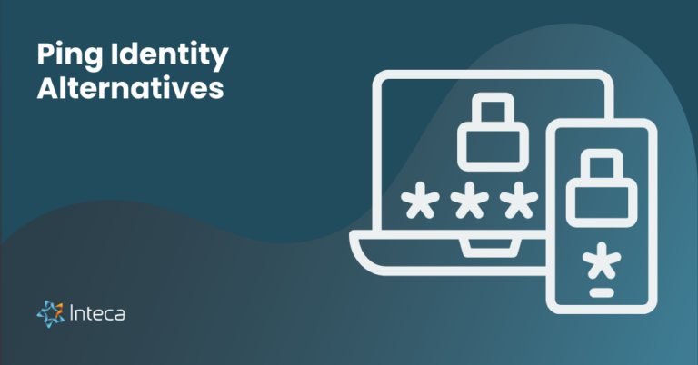Ping Identity Alternatives title image with secure login icons on laptop and smartphone
