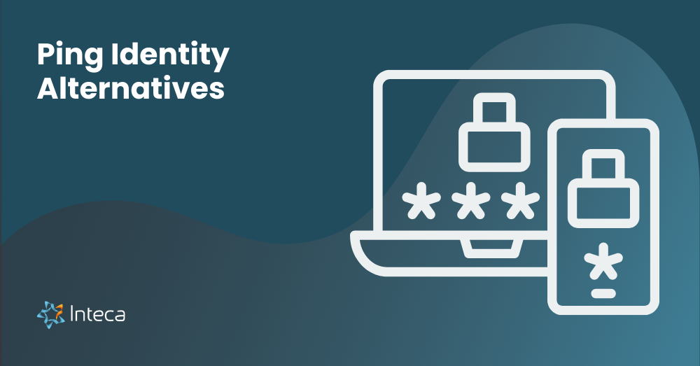 Ping Identity Alternatives title image with secure login icons on laptop and smartphone